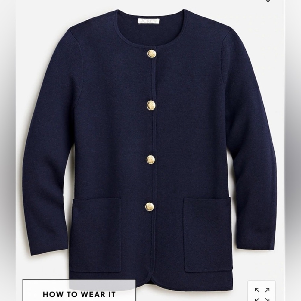 NWT Size small J. Crew Giselle sweater-blazer